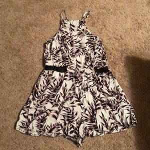 Purple leaf romper